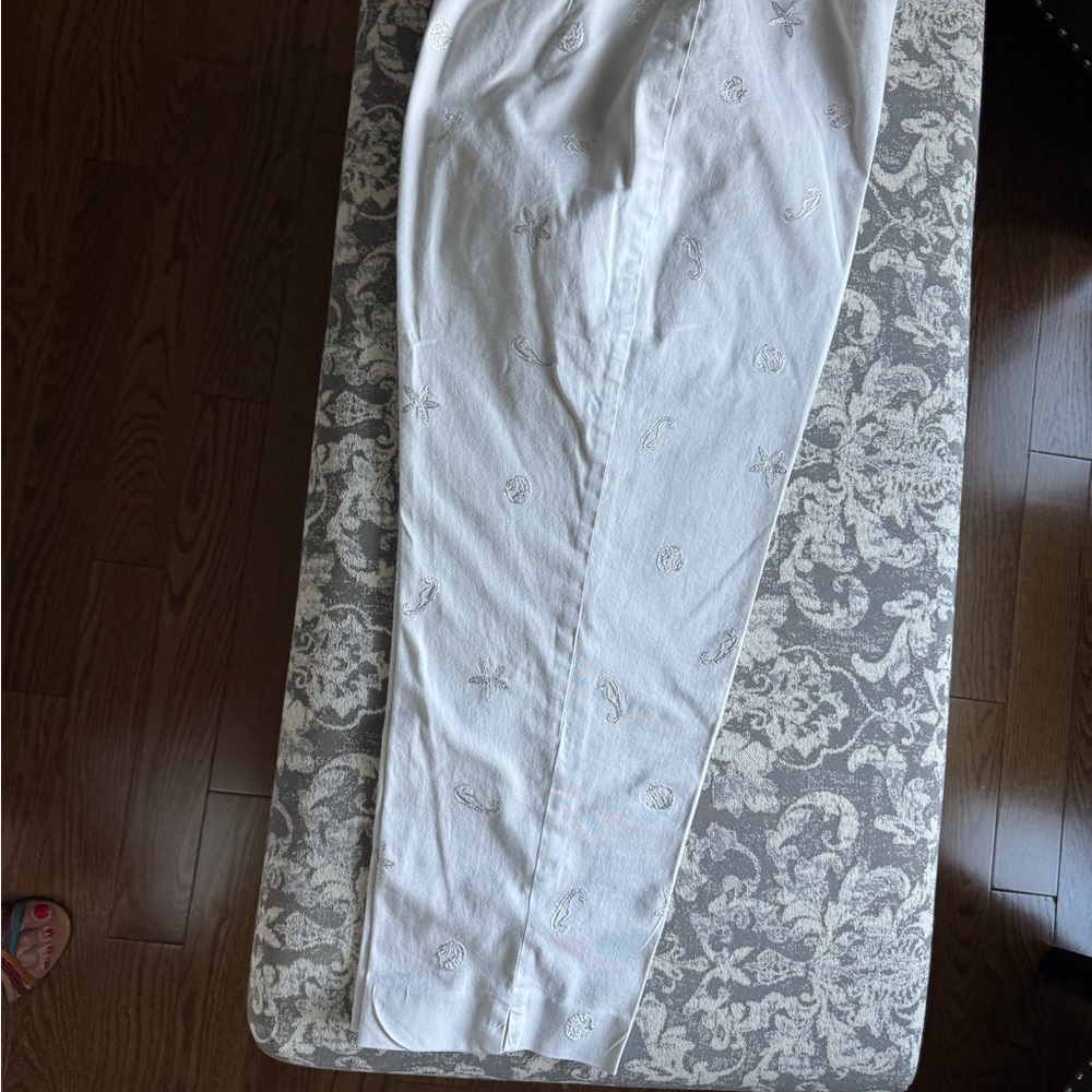 Talbot’s Tan Embroidered Cropped Pants - Picture 3 of 7
